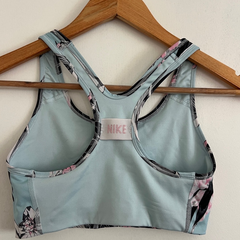 Nike Floral Sports Bra - Pink, Blue and Black - Picture 3 of 4